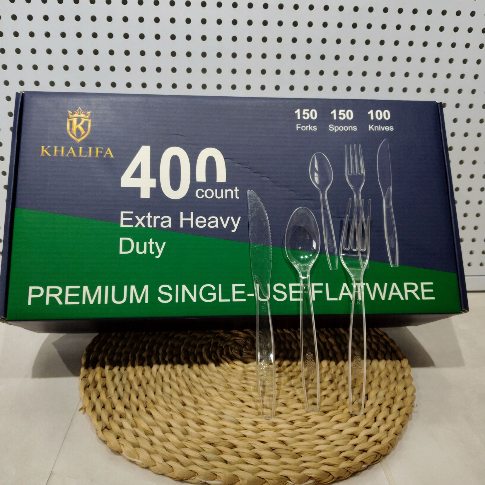 Khalifa Premium 400 Count Plastic Cutlery Set